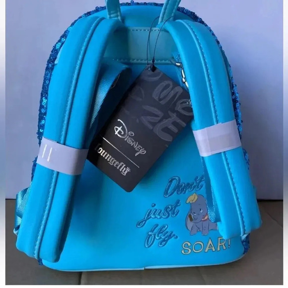 *Final* Disney Loungefly Dumbo Sequin Mini Backpack Elephant NEW Nwt Must Have! - Picture 3 of 5